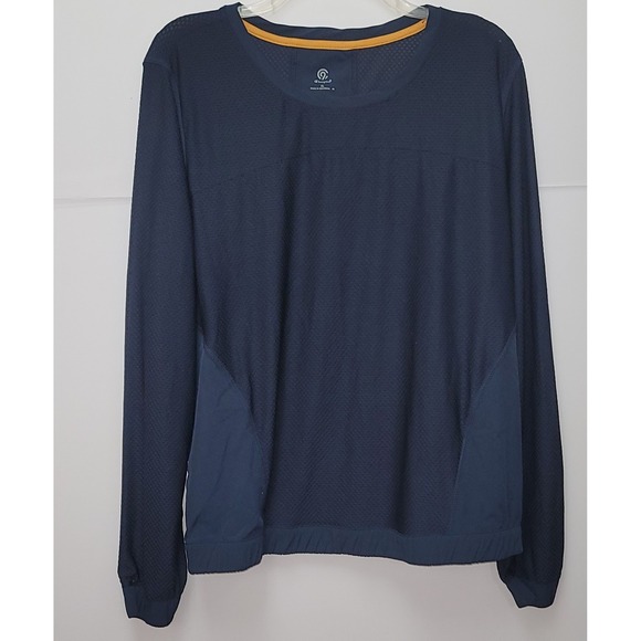 Champion Women's Navy Blue Long Sleeve Athletic Top Mesh Panels XL Athleticware - Picture 10 of 10